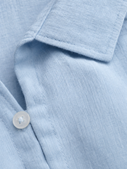 Softline Long Sleeve Polo – Glacier – close-up detail