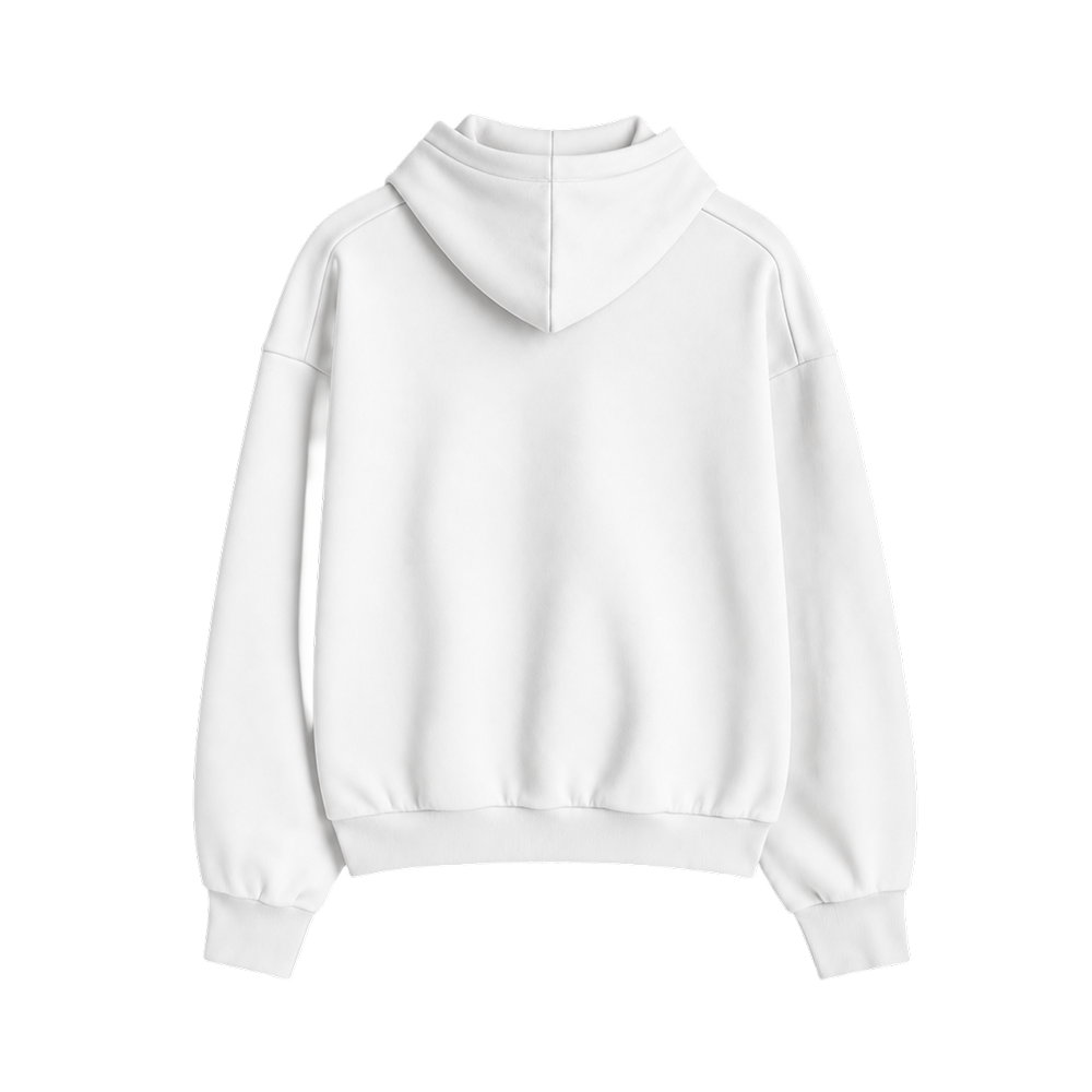 Signature Relaxed Hoodie – Arctic White