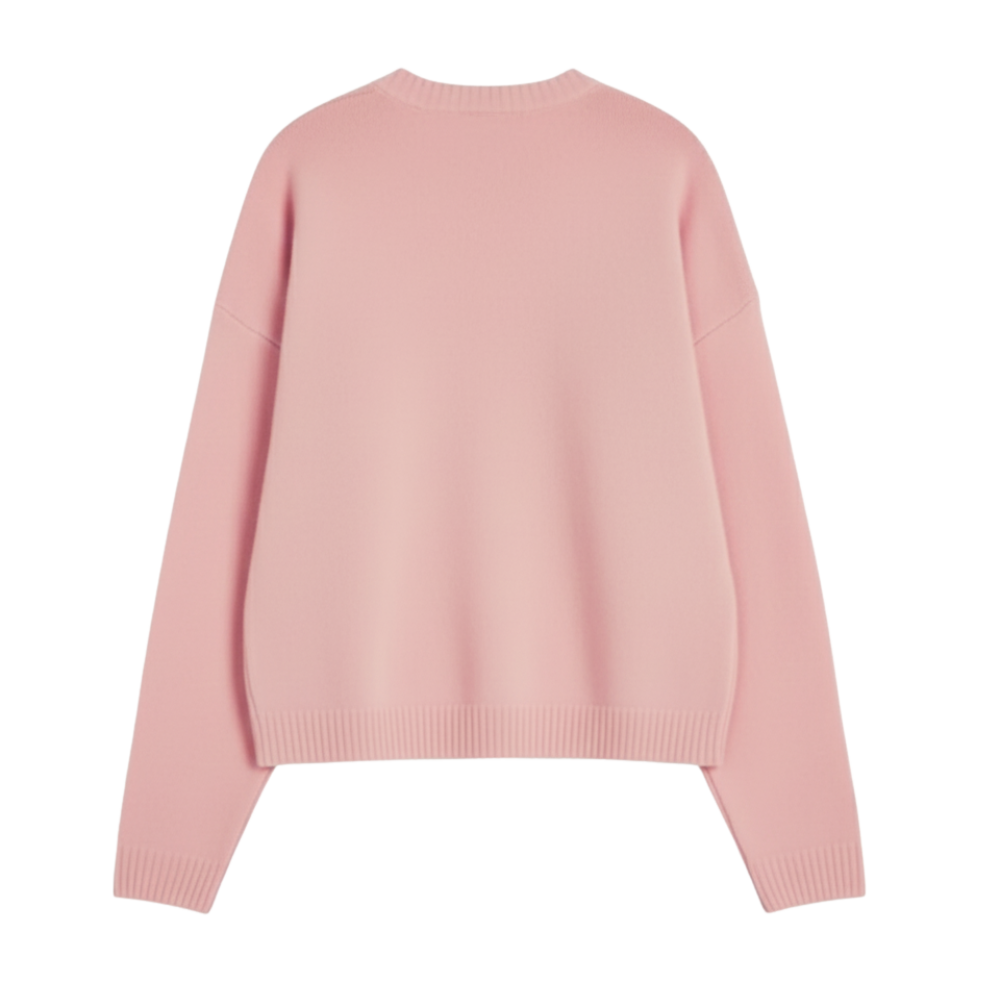 JACQUARD KNITWEAR SOFT PINK SWEATER