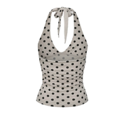 POLKA DOT HALTER NECK TOP