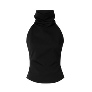 BLACK HIGH NECK TOP