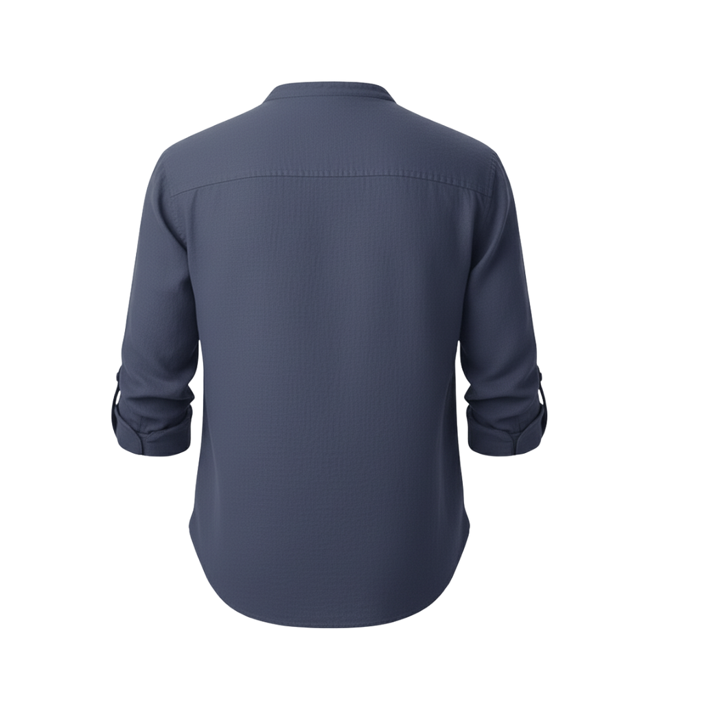 CAPRI LINEN SUMMER SHIRT NAVY BLUE