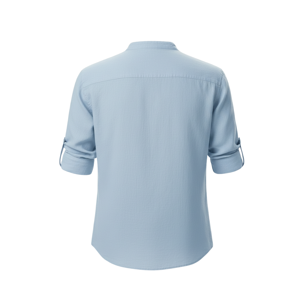 CAPRI LINEN SUMMER SHIRT SKY BLUE