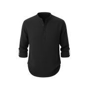 CAPRI LINEN SUMMER SHIRT BLACK