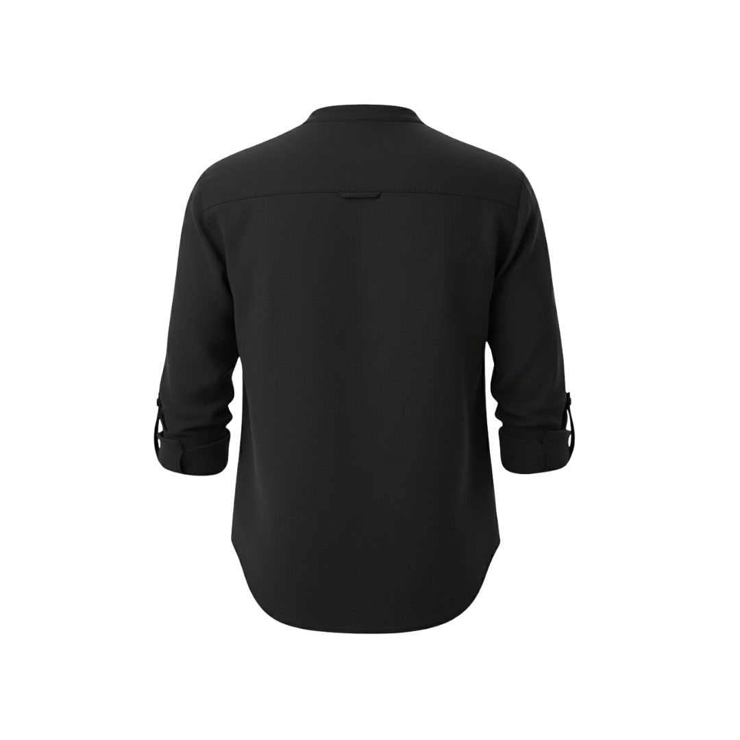 CAPRI LINEN SUMMER SHIRT BLACK