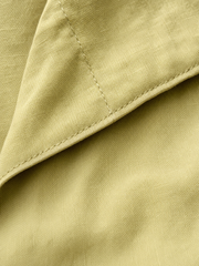 Brushed Cotton Shirt – Dune Olive – close-up detail