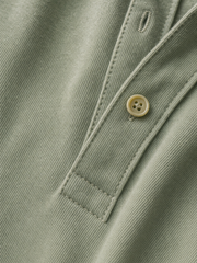 Classic Henley Long Sleeve – Vintage Sage – close-up detail