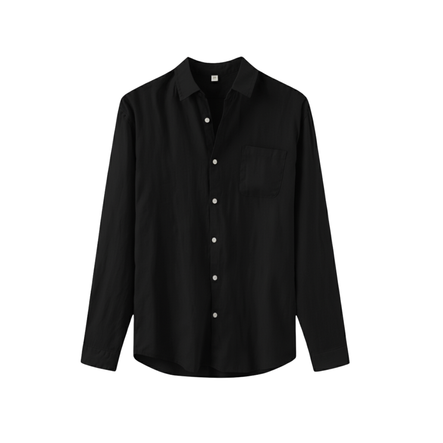 LINEN SHIRT BLACK
