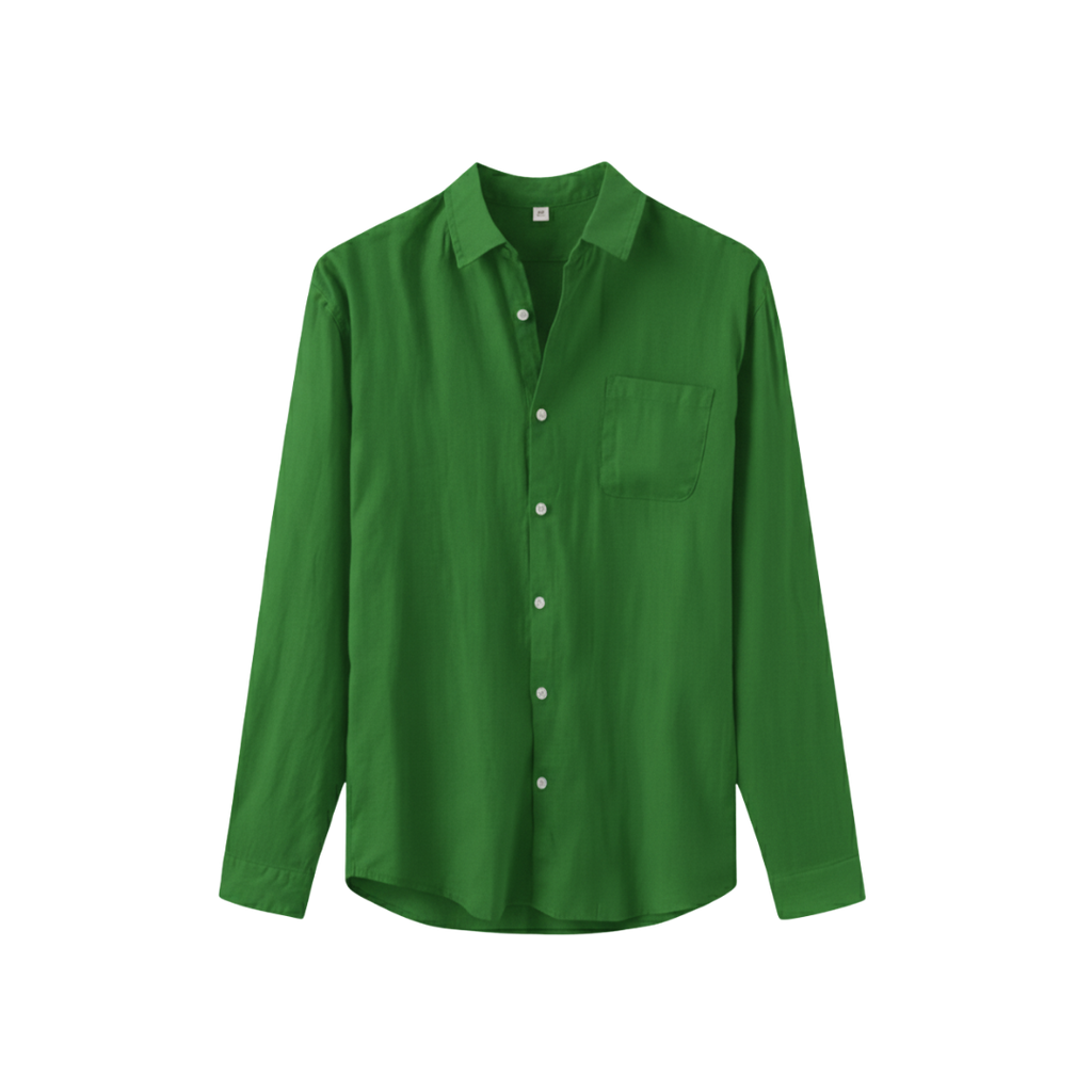 LINEN SHIRT GREEN