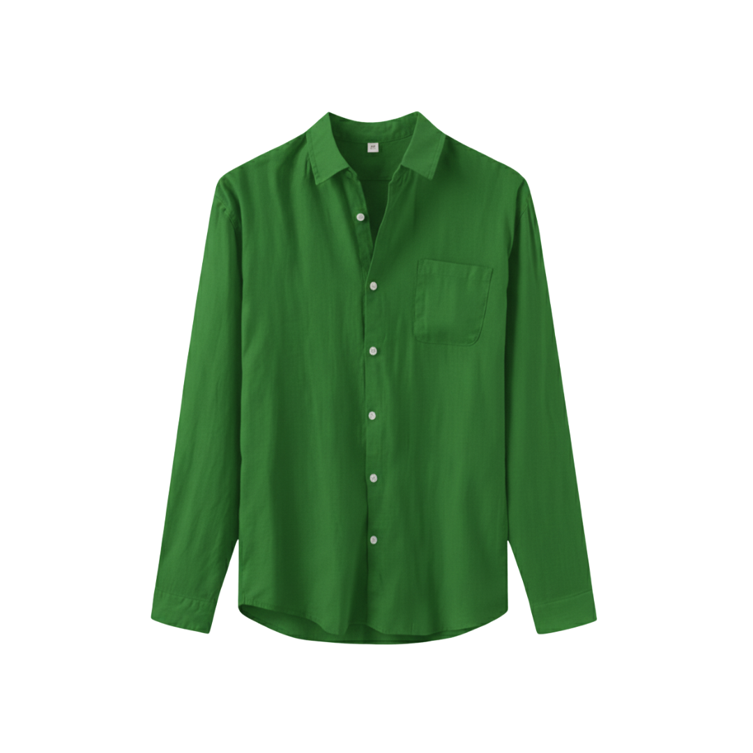 LINEN SHIRT GREEN