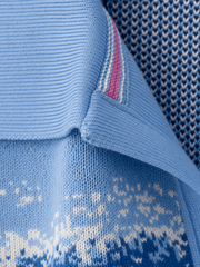 Mediterranean Coast Knit Polo T-Shirt – close-up detail