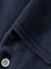 Softline Long Sleeve Polo – Midnight Navy – close-up detail