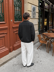 Softline Long Sleeve Polo – Jet Black – model back