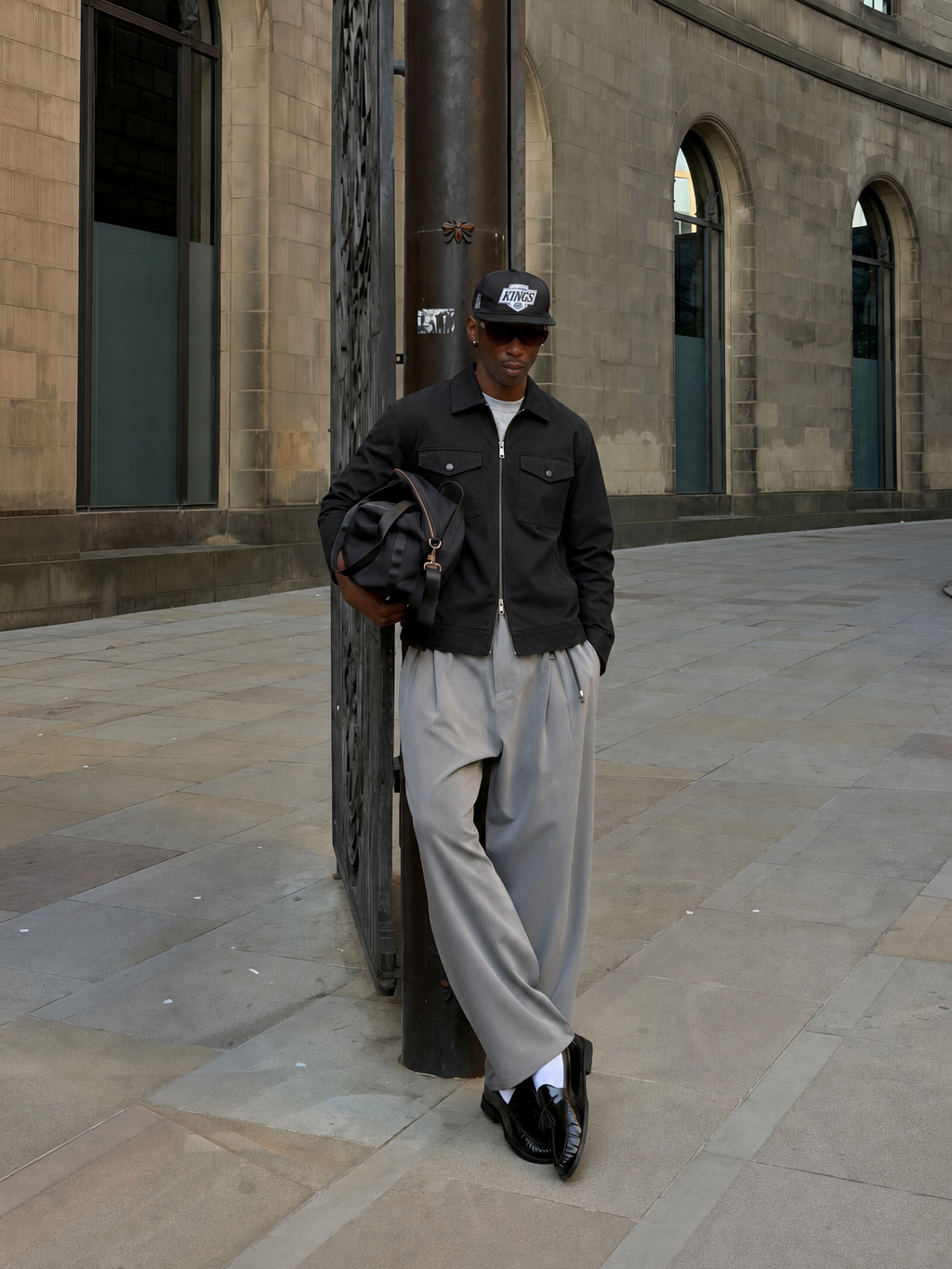 Urban Field Utility Jacket – Jet Black – model front
