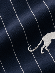 Valencrest Signature Stripe Shirt - Imperial Navy – close-up detail