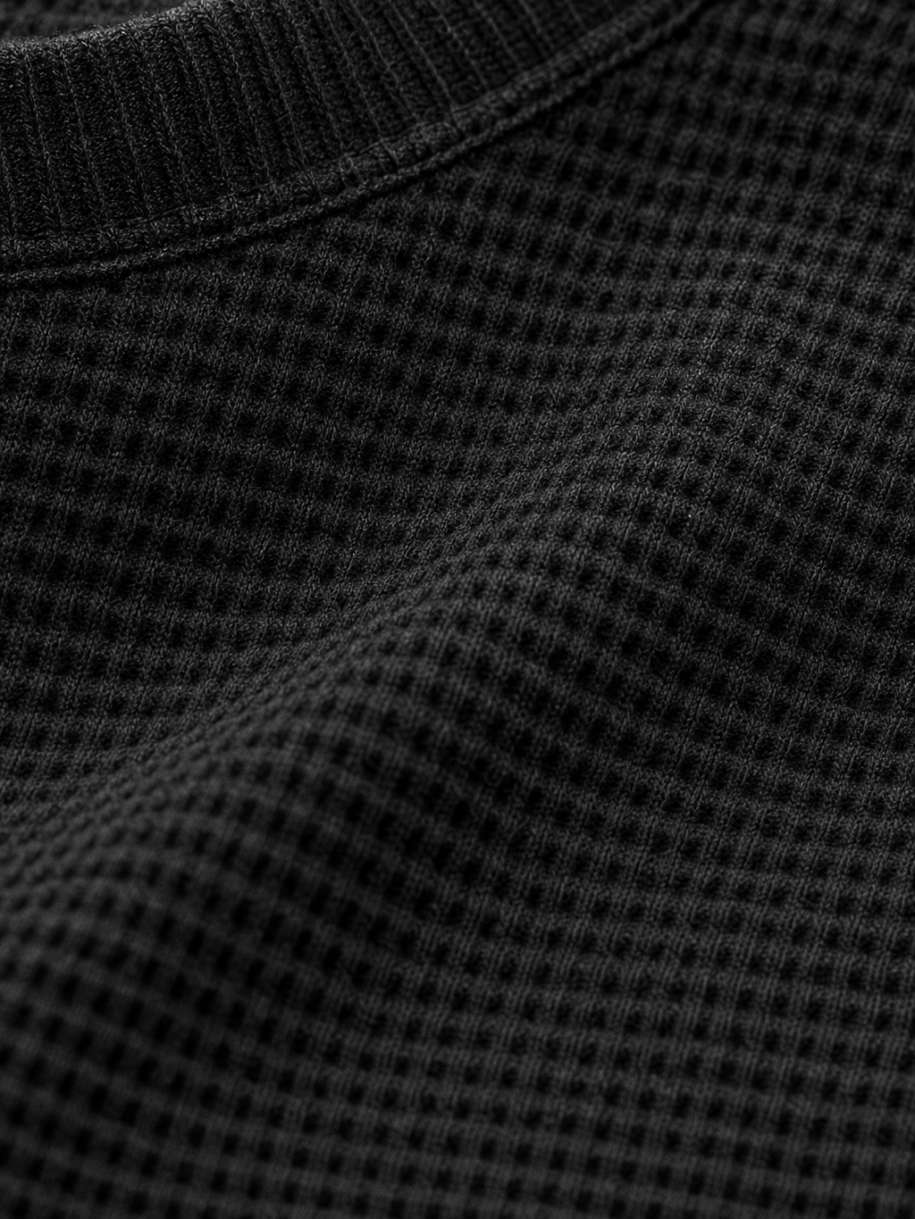 Classic Gridweave Box Fit Tee - Noir