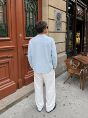 Softline Long Sleeve Polo – Glacier – model back