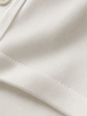 Classic Henley Long Sleeve – Cloud – close-up detail