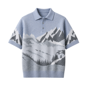 Alpine Horizon Knit Polo T-Shirt
