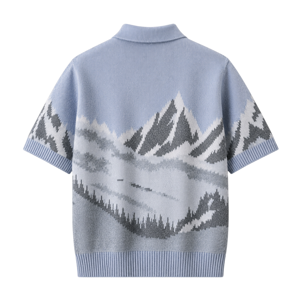 Alpine Horizon Knit Polo T-Shirt