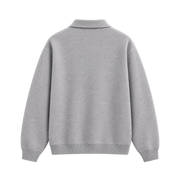 Alpine Ski Club Polo Sweatshirt – Heather Grey