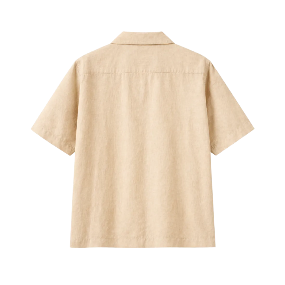Brushed Cotton Shirt – Almond Beige