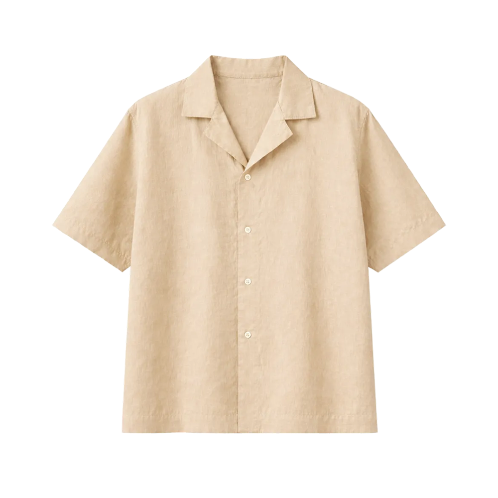 Brushed Cotton Shirt – Almond Beige