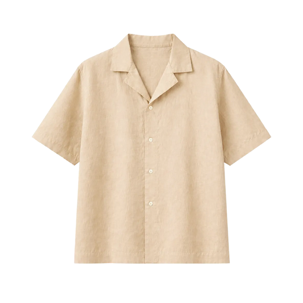Brushed Cotton Shirt – Almond Beige