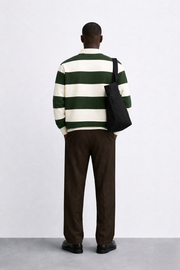 Heritage Stripe Rugby – Forest Green