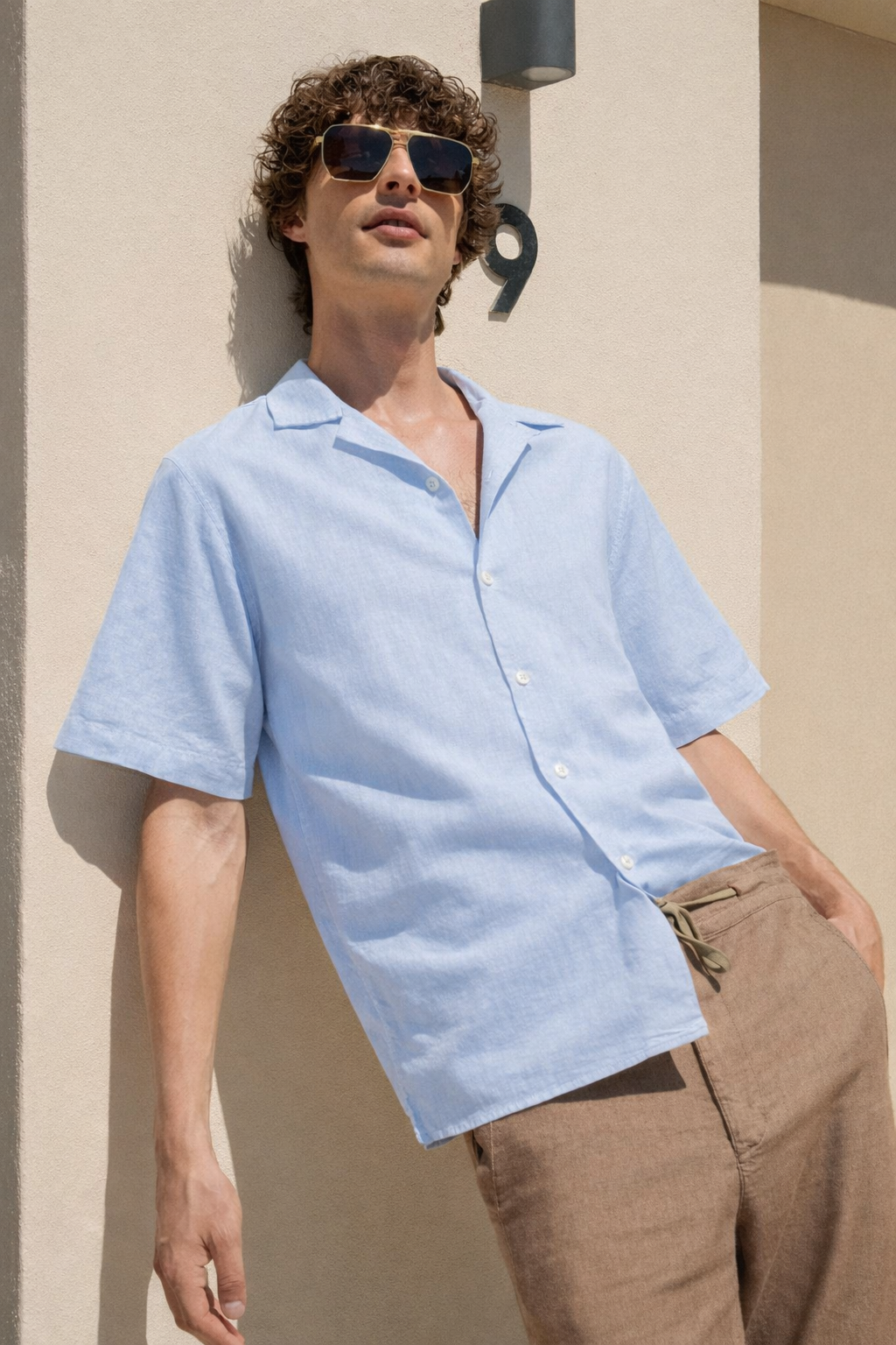 Brushed Cotton Shirt – Coastal Blue