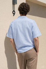 Brushed Cotton Shirt – Coastal Blue