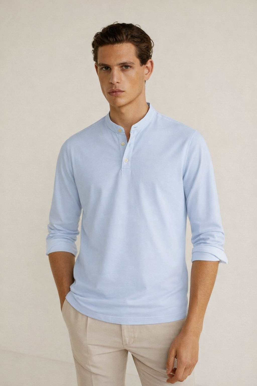 Classic Henley Long Sleeve – Glacier