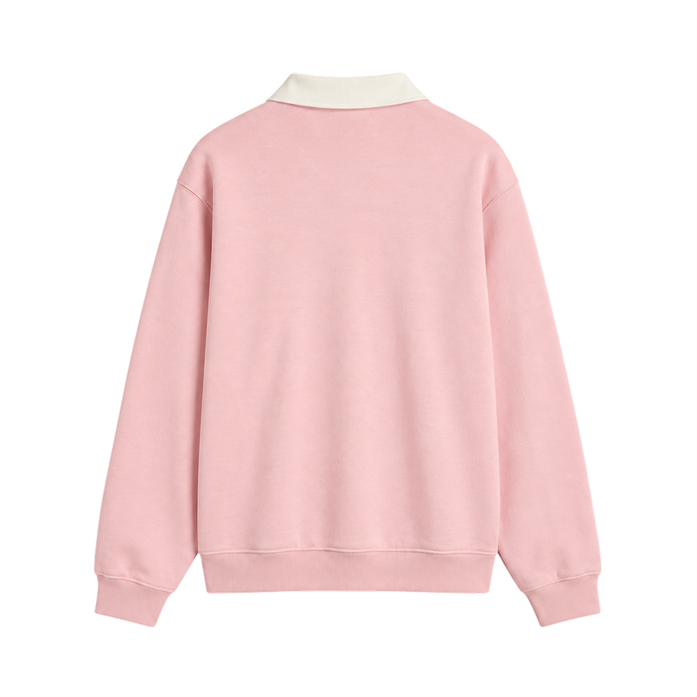 Classic Crest Polo Sweatshirt – Blush Pink