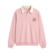Classic Crest Polo Sweatshirt – Blush Pink