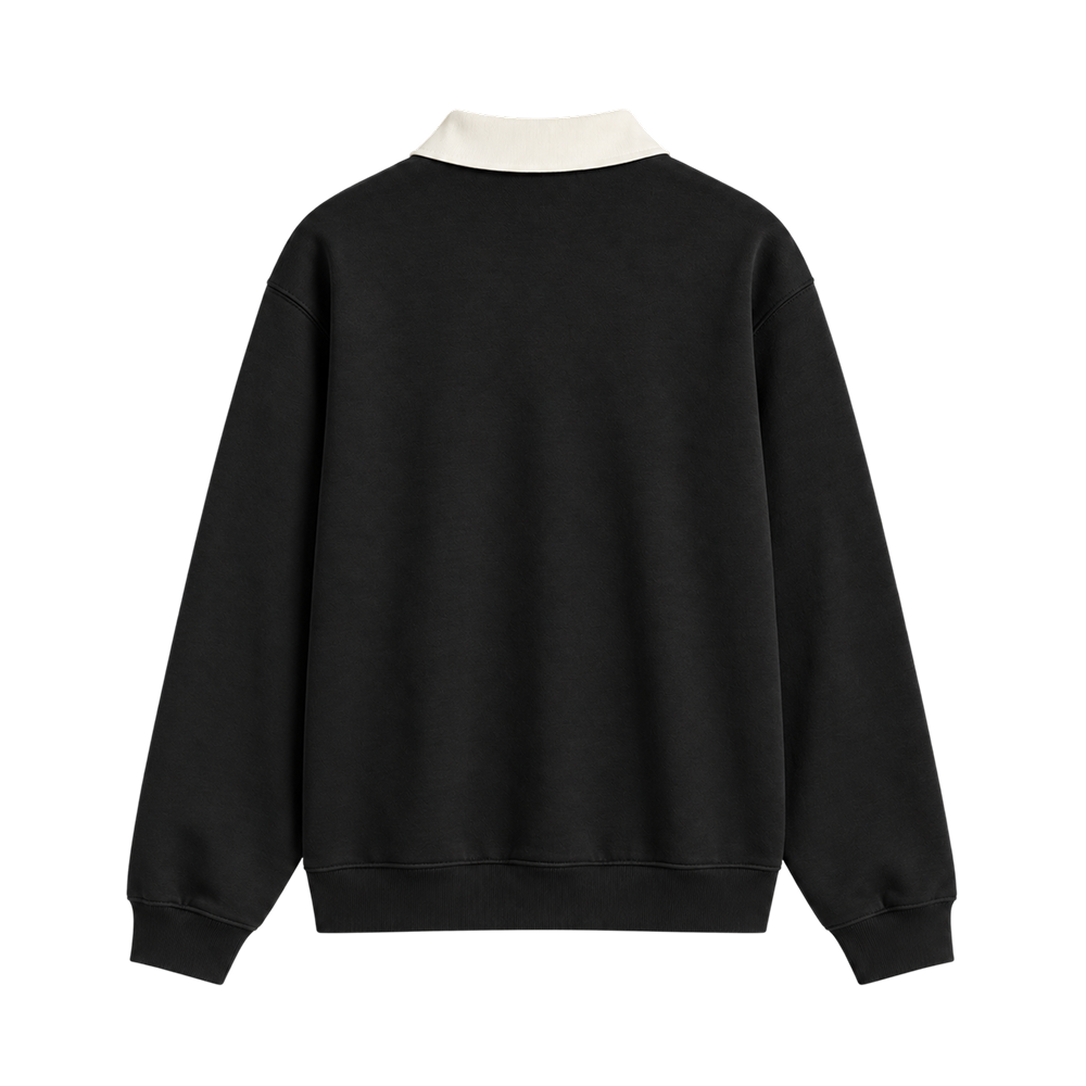 Classic Crest Polo Sweatshirt – Jet Black