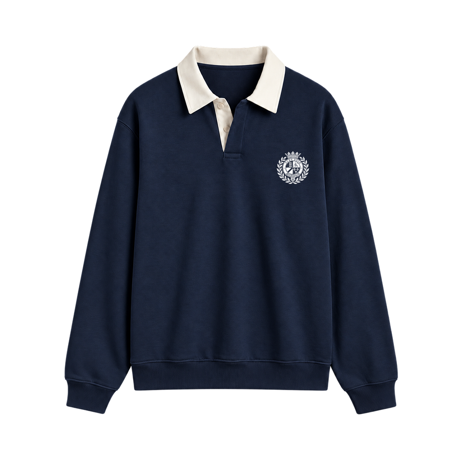 Classic Crest Polo Sweatshirt – Midnight Navy