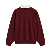 Classic Crest Polo Sweatshirt – Wine Burgundy