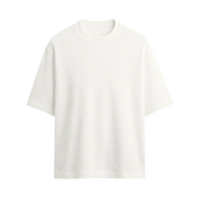 Classic Gridweave Box Fit Tee - Ivory
