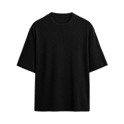Classic Gridweave Box Fit Tee - Noir