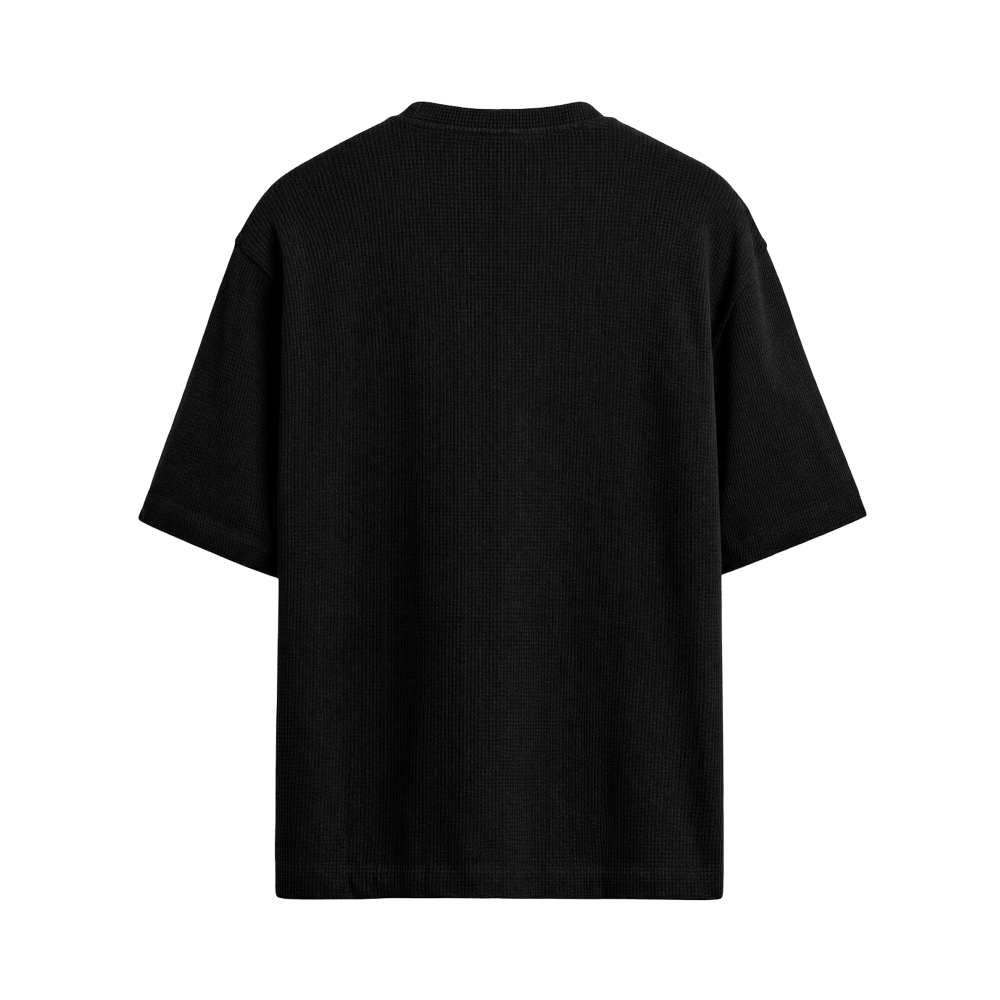 Classic Gridweave Box Fit Tee - Noir