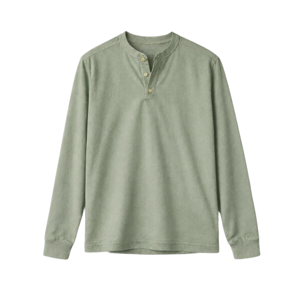 Classic Henley Long Sleeve – Vintage Sage