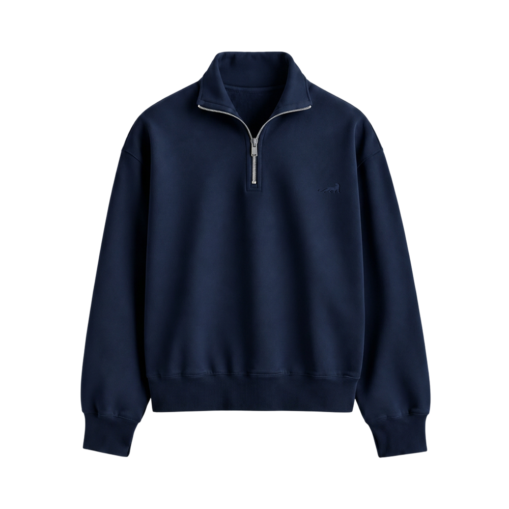 Classic Heritage Quarter-Zip Sweatshirt – Midnight Navy