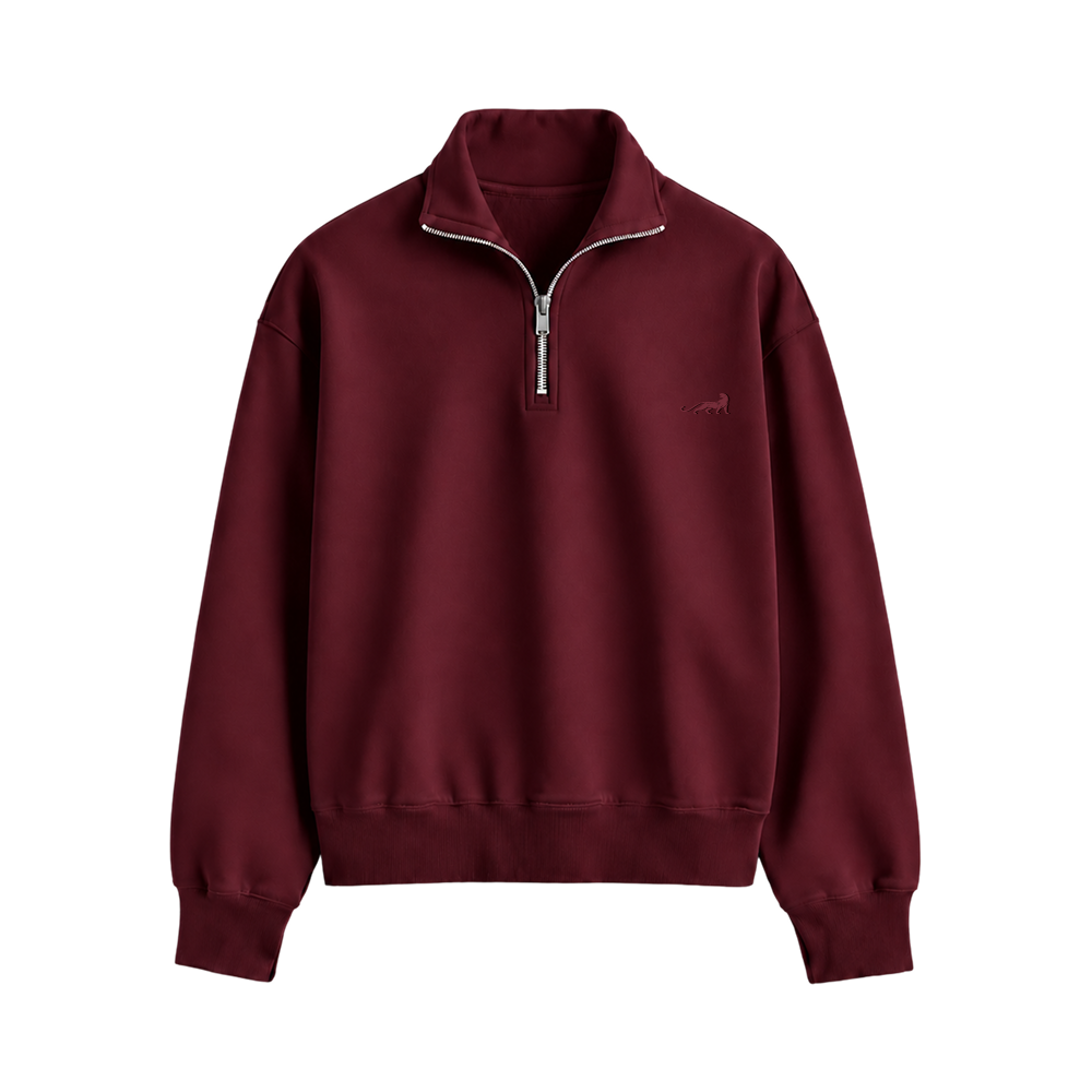 Classic Heritage Quarter-Zip Sweatshirt – Vintage Burgundy