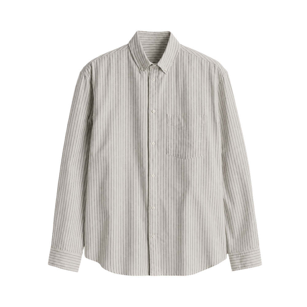 Classic Oxford Stripe Shirt – Ash