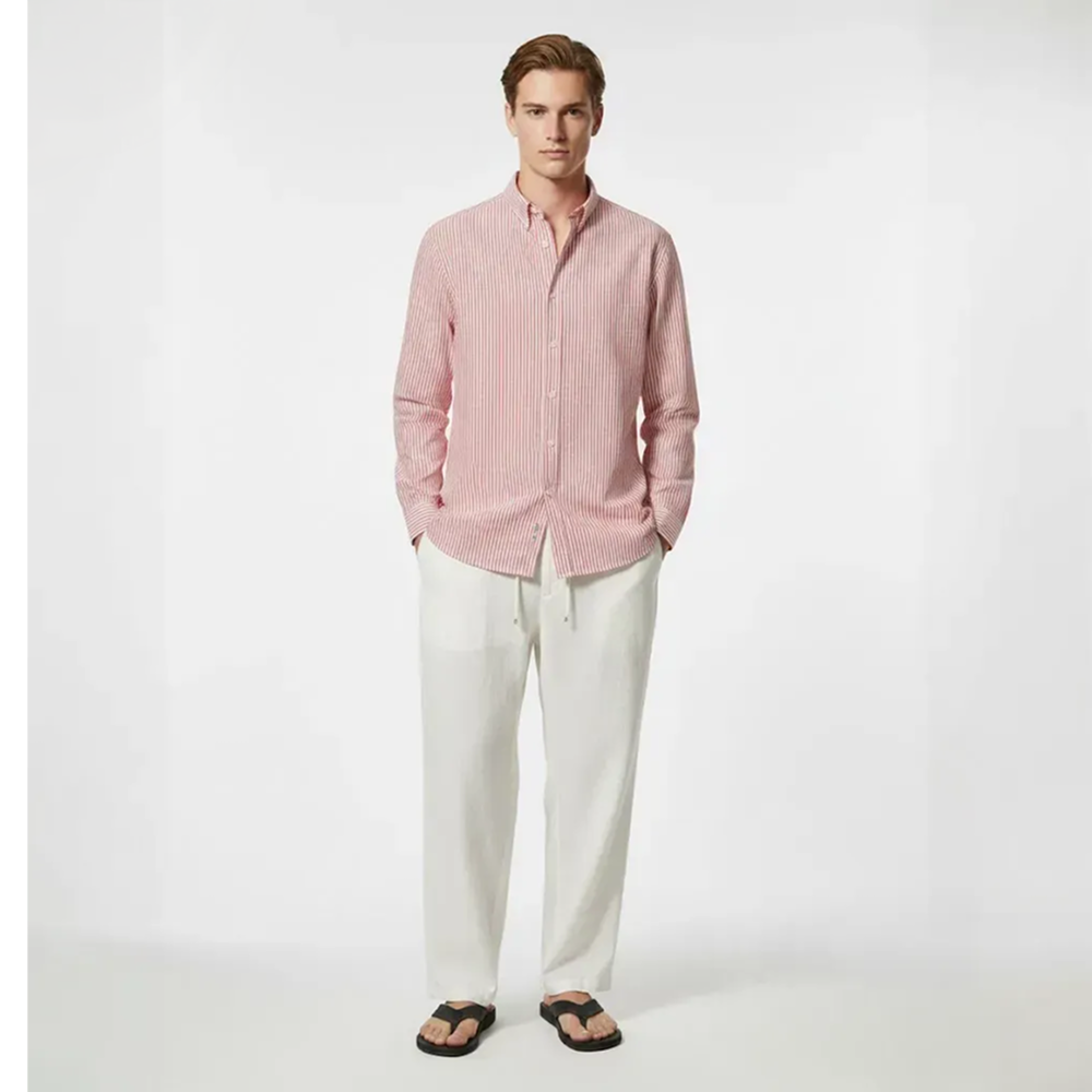 Classic Oxford Stripe Shirt – Rose