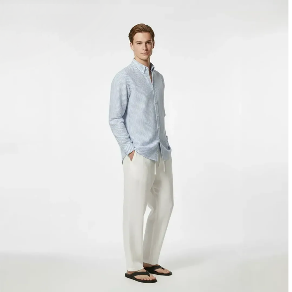 Classic Oxford Stripe Shirt – Sky Blue