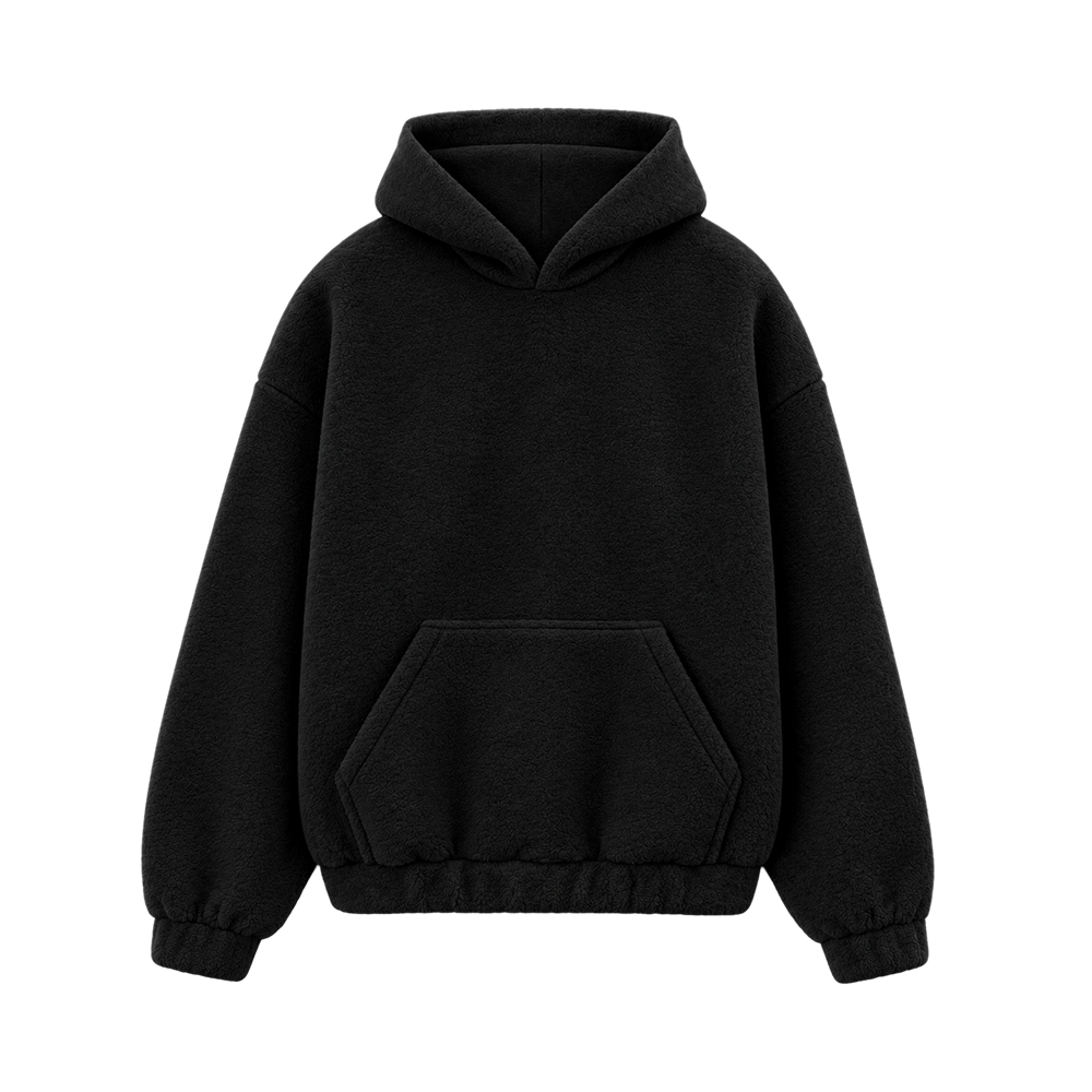 Cloud Soft Fleece Hoodie – Midnight Black
