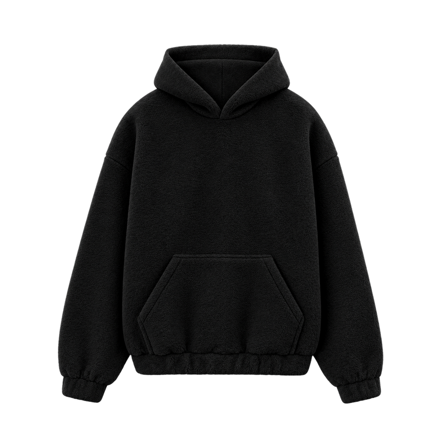 Cloud Soft Fleece Hoodie – Midnight Black