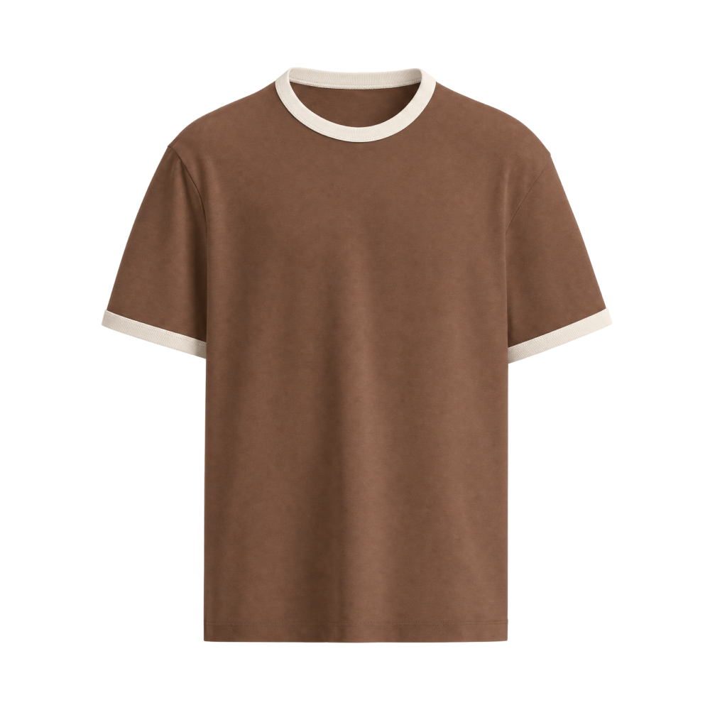 Coastline Ringer Tee – Cocoa