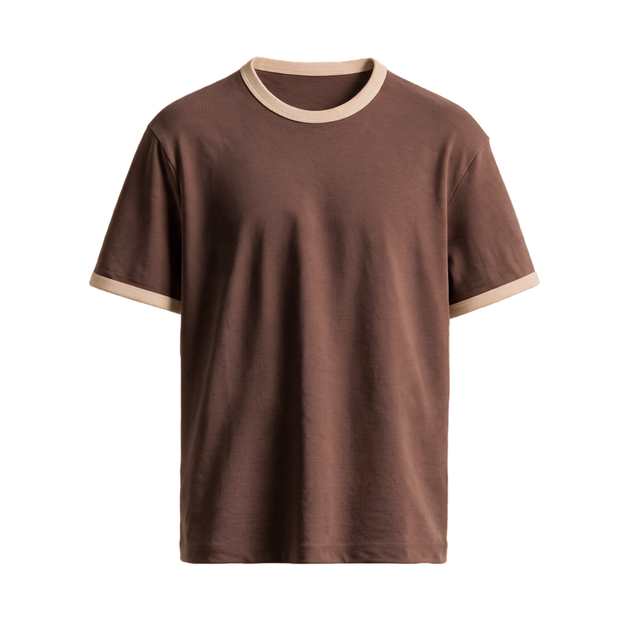 Coastline Ringer Tee – Cocoa